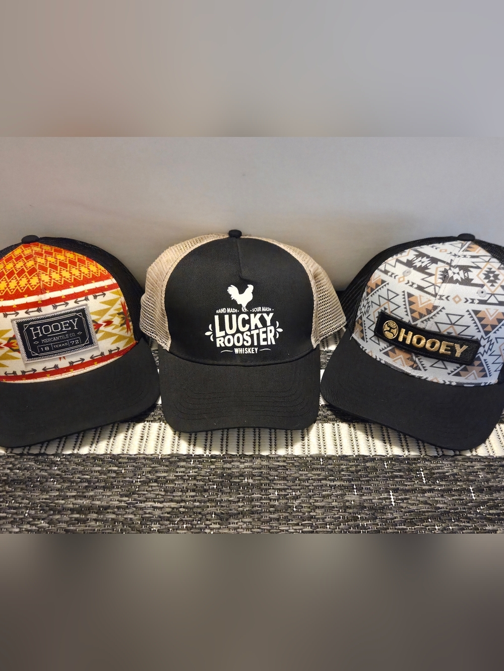 Western Trucker Southwestern Aztec Snapback Cap Hat Lot Of 3 HOOEY